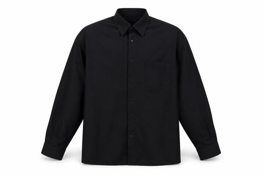 Benchi Men's Black Button-Up Long Sleeve Shirt L
