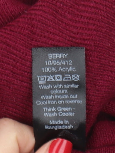 M&Co Women's Red Jumper Size 12 Buttons