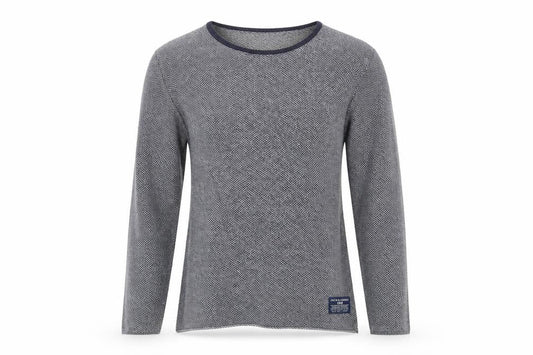 Jack & Jones Men's Grey Knit T-Shirt, Size S, Long Sleeve