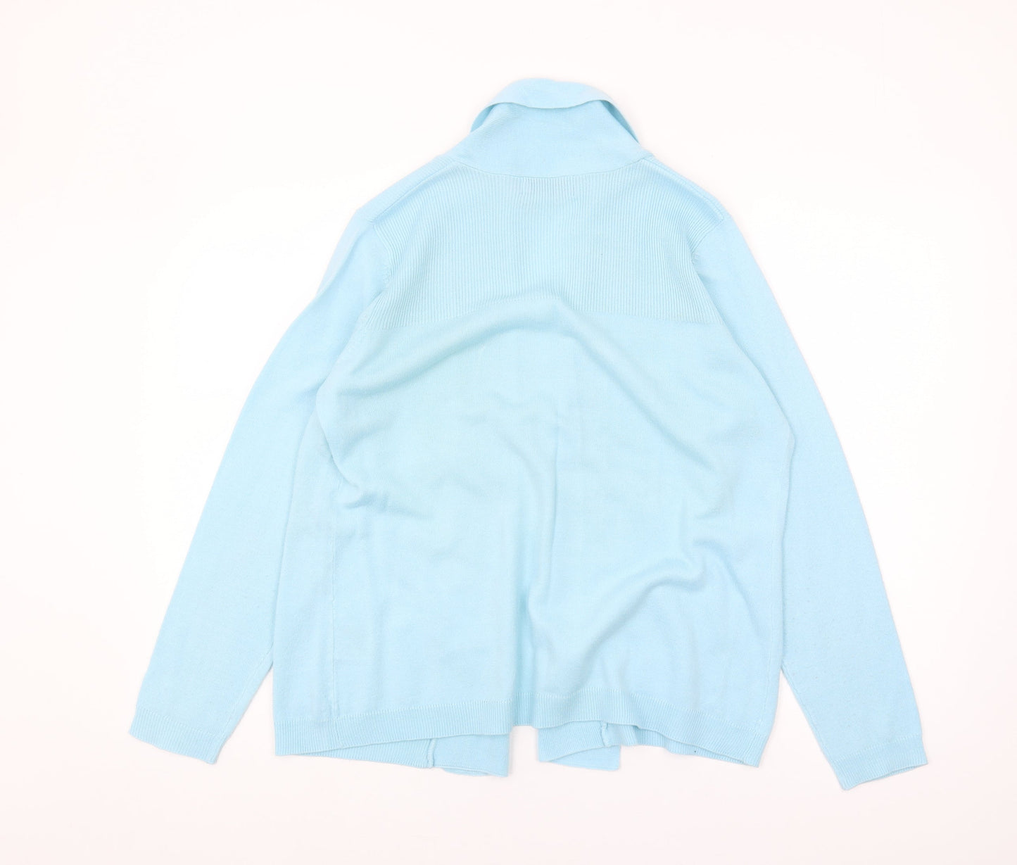 Honor Millburn Women's Blue Open Front Cardigan M