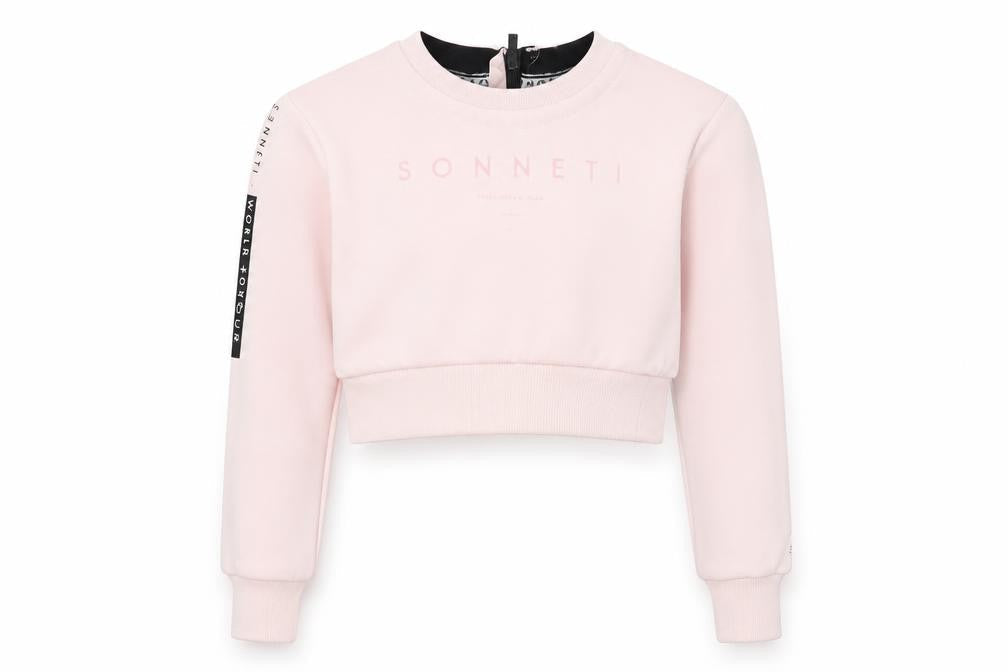 Sonneti Girls Pink Logo Pullover Sweatshirt 8-10 Years