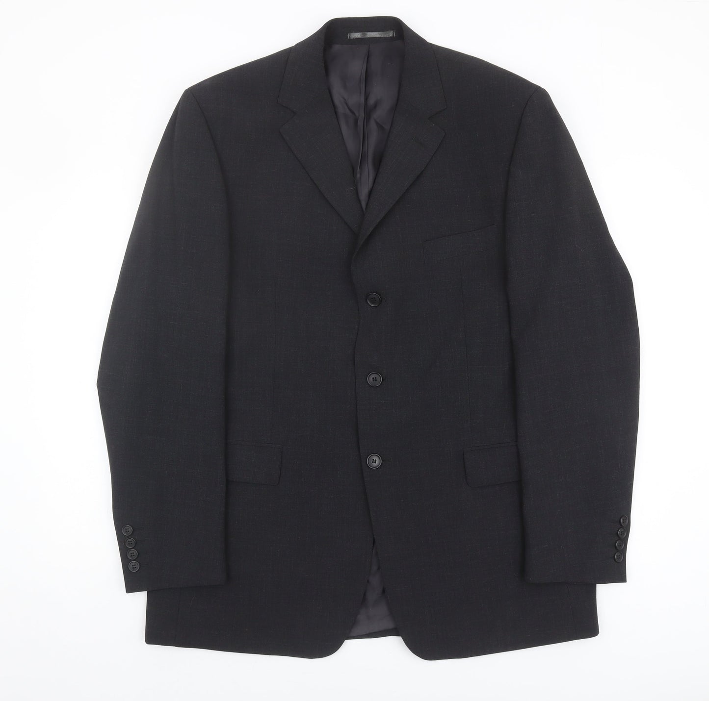 Moss Men's Grey Wool Blazer Jacket 42L Formal