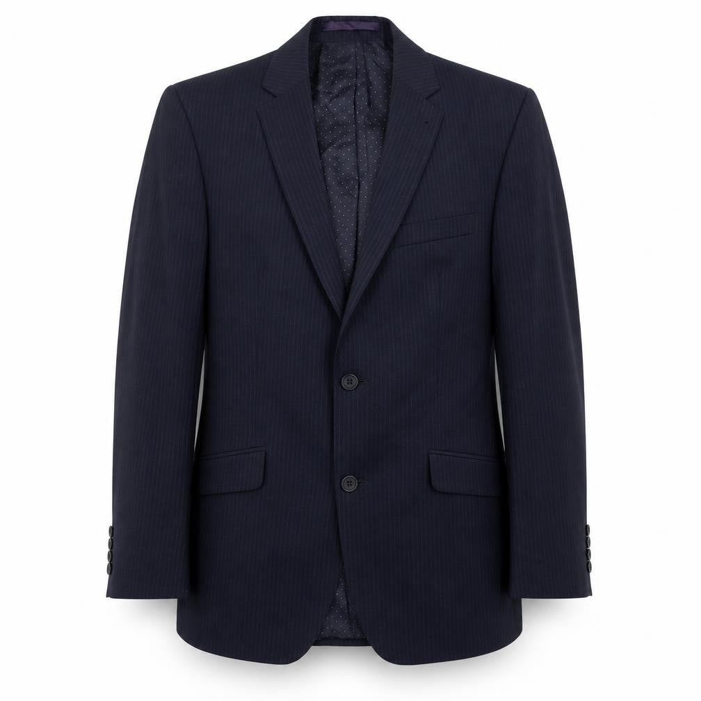 Jasper Conran Men's Blue Striped Suit Jacket, Size 38, Regular Fit