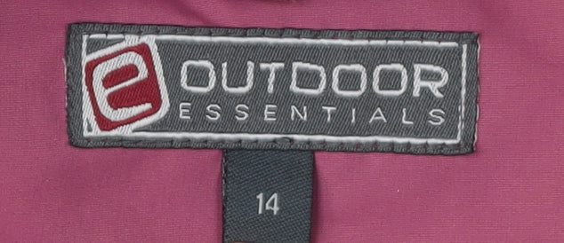 Outdoor Essentials Women's Pink Parka Jacket Size 14