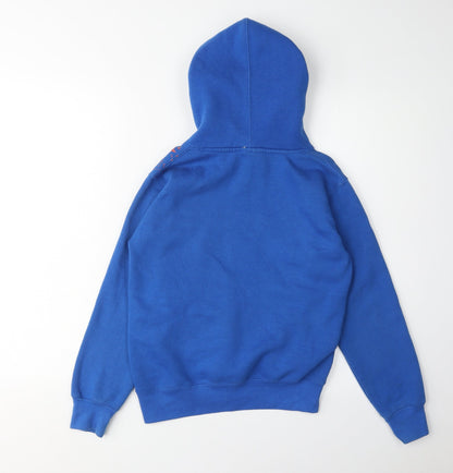 Back view of Tapout boys’ blue pullover hoodie -, size 7-8, years