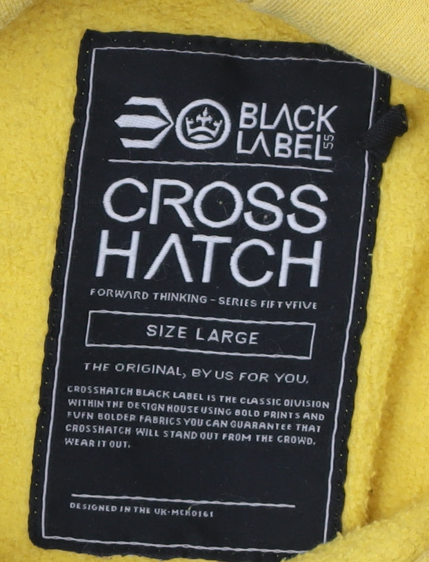 Crosshatch Men’s Yellow Pullover Hoodie - Large