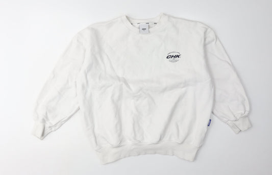 Chuck White Unisex Sweatshirt, Size S, Cotton, New