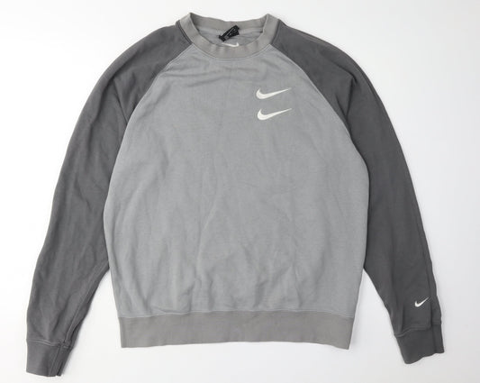 Nike Men's Grey Logo Sweatshirt M