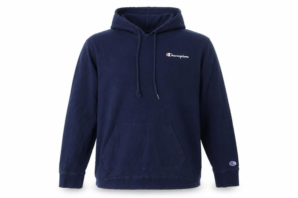 Champion Men's Blue XL Pullover Hoodie, Logo Accent