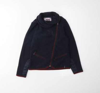 Additional front view of Decathlon Blue girls’ fleece jacket age 8 - warm & cosy