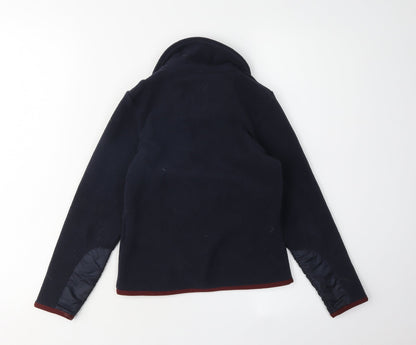 Back view of Decathlon Blue girls’ fleece jacket age 8 - warm & cosy