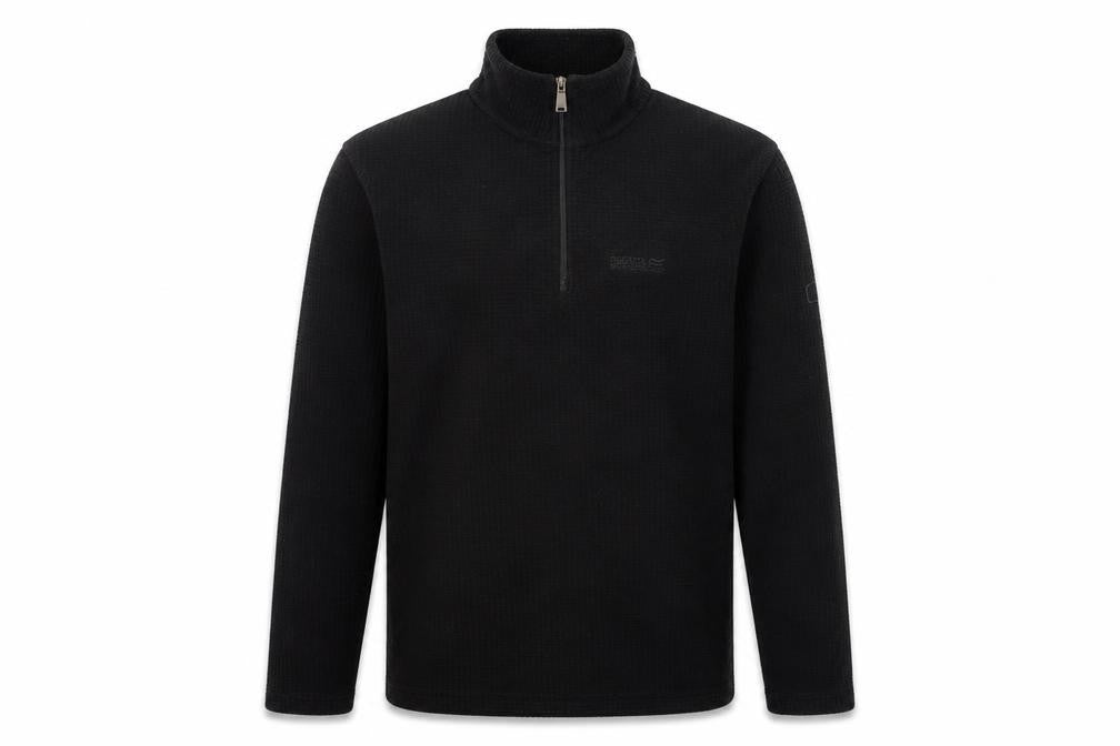 Regatta Black Men's Fleece 1/4 Zip Sweatshirt L