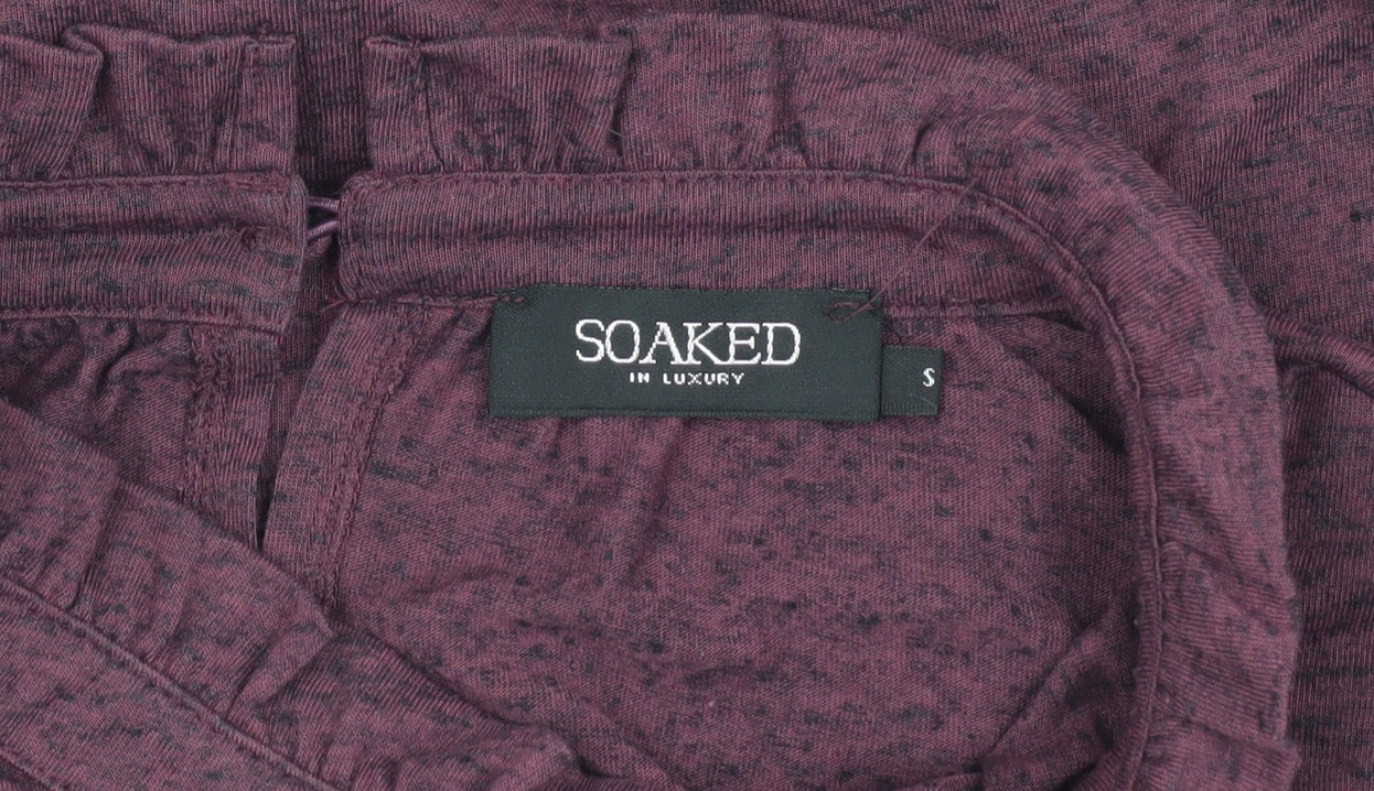 Soaked in Luxury Women's Purple Blouse, Size S, High Neck