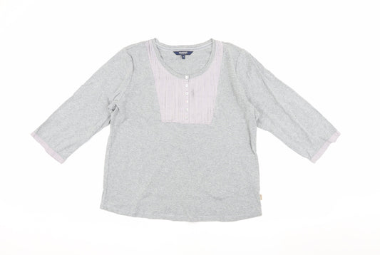 Maine Women's Grey Basic T-Shirt, Size 16, Jersey Knit