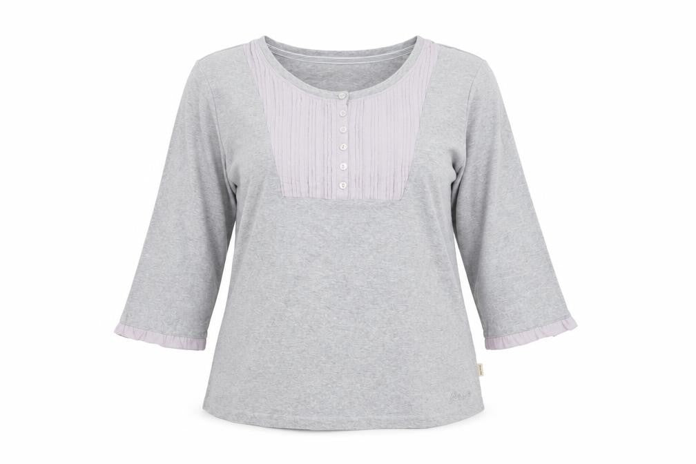 Maine Women's Grey Basic T-Shirt, Size 16, Jersey Knit