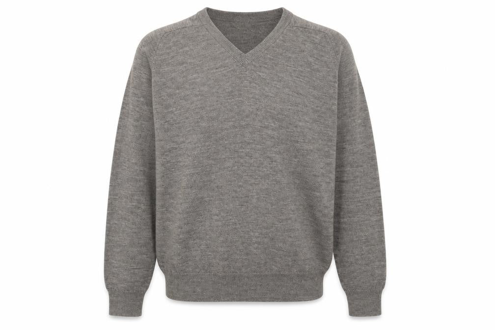 Wolsey Grey Wool V-Neck Pullover Men’s S