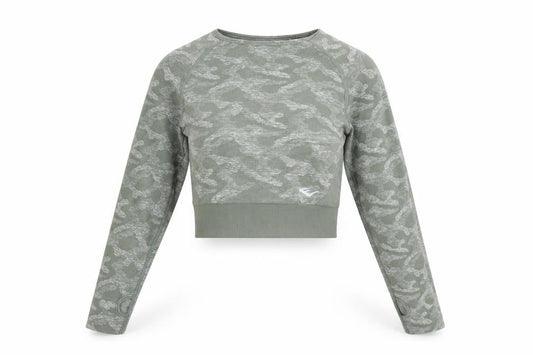 Everlast Women's Green Camouflage Crop Top Size 8