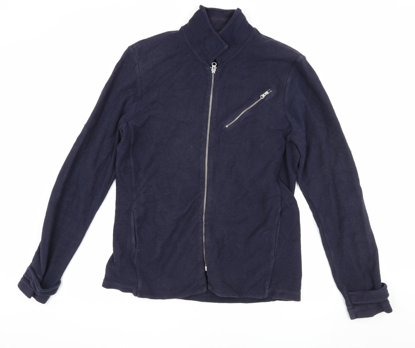 Les Basics Men's Blue Medium Cotton Jacket