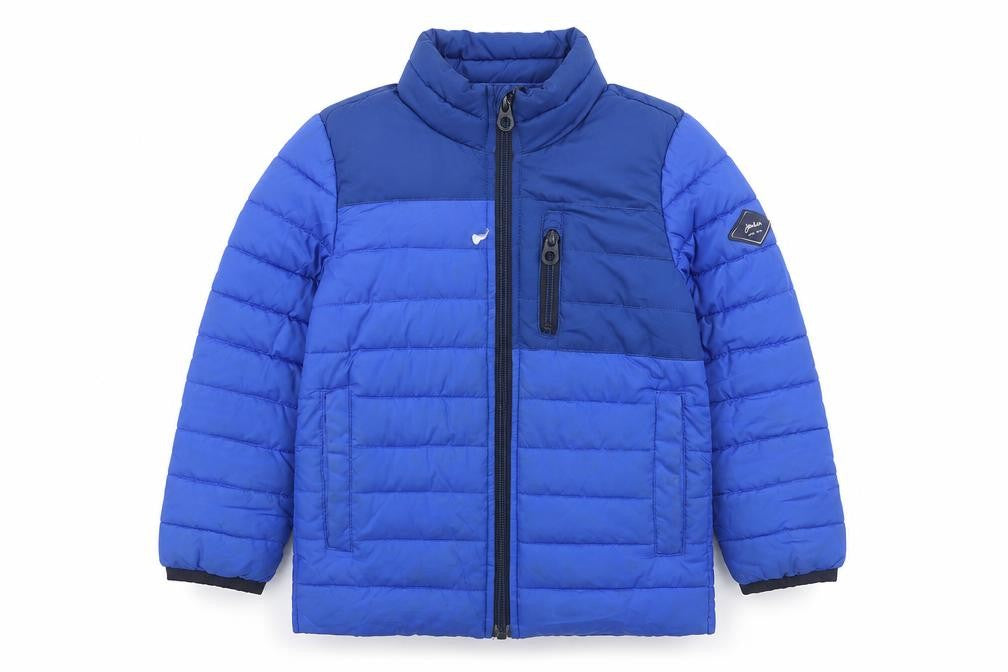 Joules Boys Blue Puffer Jacket 6 Years Winter Zip Pocket