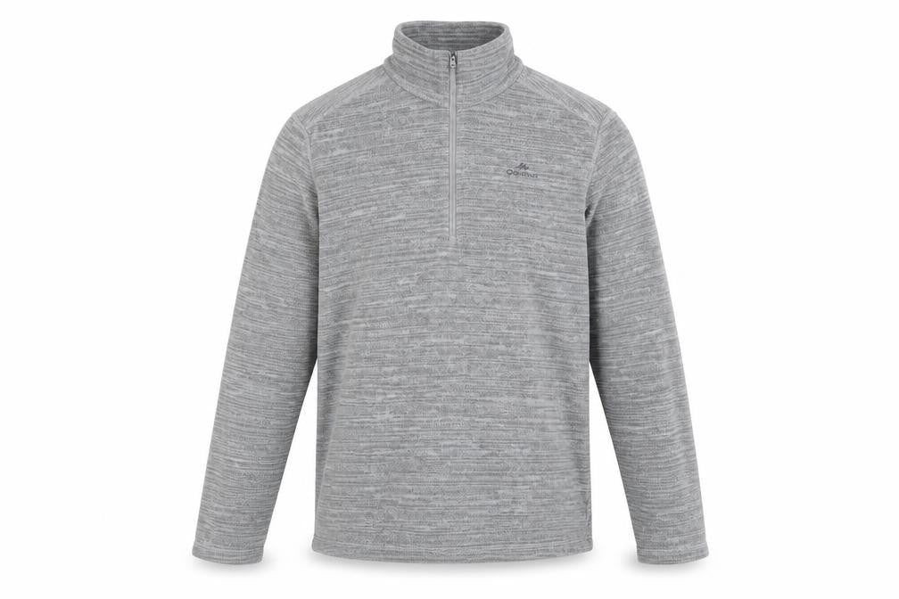 Decathlon Grey Men's 1/2 Zip Sweatshirt L - Winter Fleece