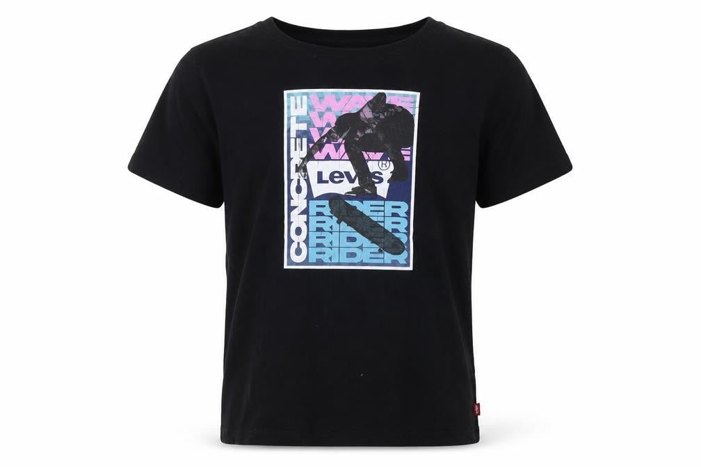 Levi's Boys Black Graphic T-Shirt 12 Years Skateboarding Style
