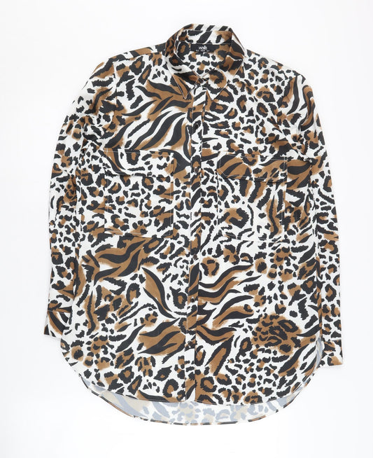 Wallis Women's Multicoloured Animal Print Button-Up Shirt
