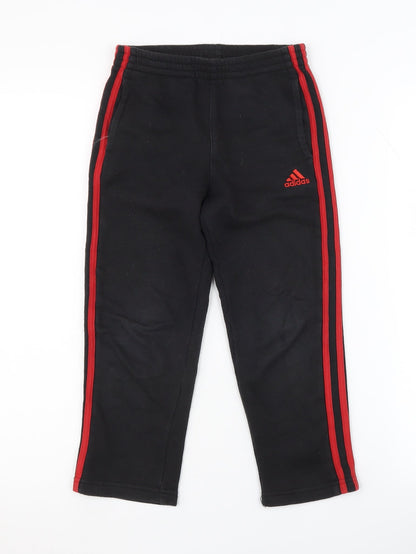 Additional front view of Adidas boys’ black track pants -, size 10, regular fit