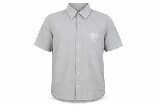 French Connection Men's Grey Short Sleeve Casual Shirt