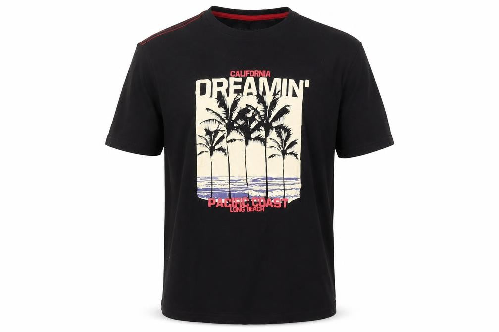 Soul Star Men's Black Graphic Print T-Shirt M Jersey