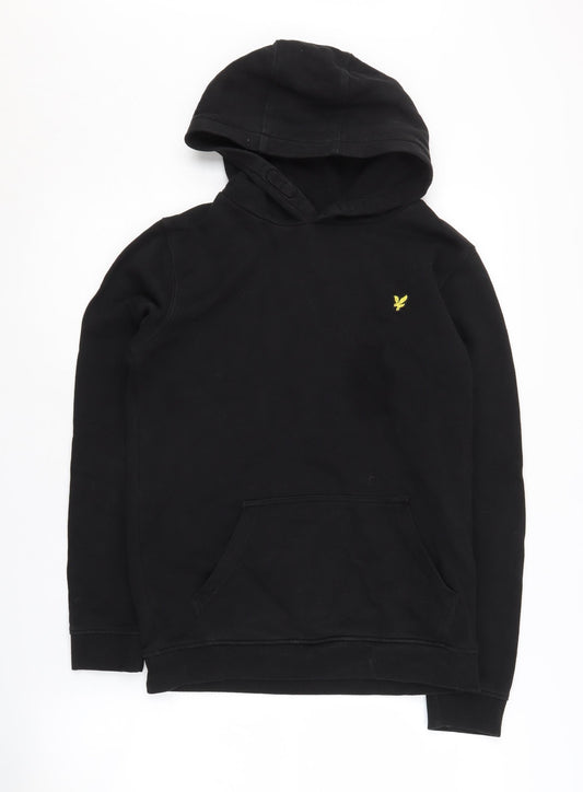 Lyle & Scott Boys Black Pullover Hoodie, 12-13 Years