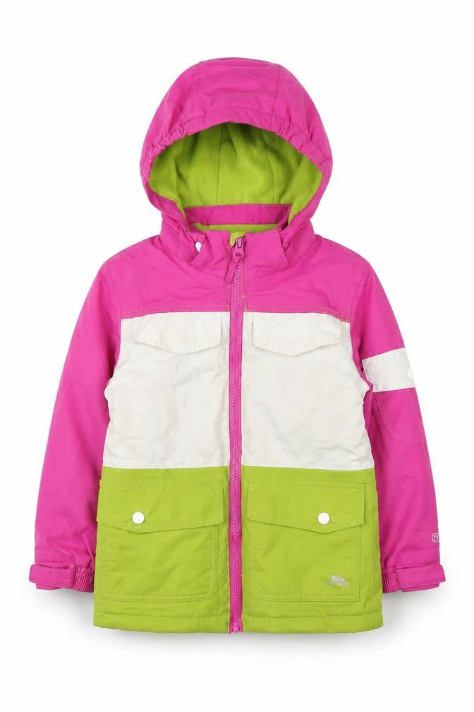 Trespass Girls Pink Parka Jacket 3-4 Years Waterproof