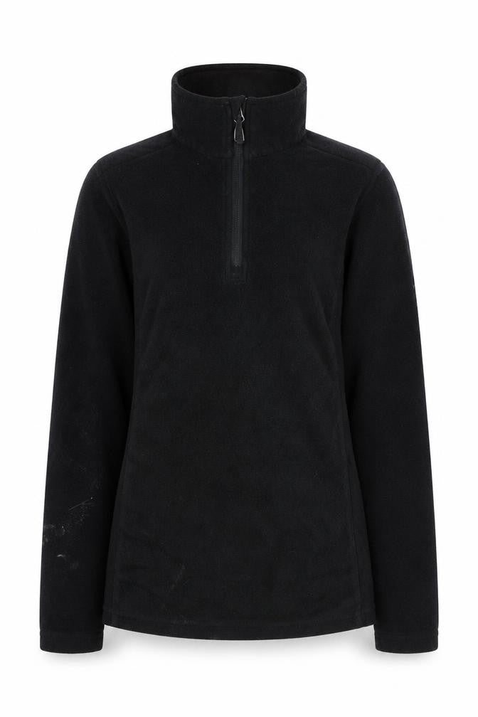 TOG24 Women's Black Fleece Sweatshirt, Size 8, 1/4 Zip