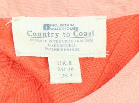 Mountain Warehouse Women's Orange Sleeveless Dress, Size 8