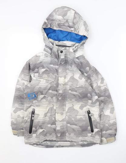 Additional front view of Surfanic boys’' camouflage ski jacket, 6 years, multicoloured
