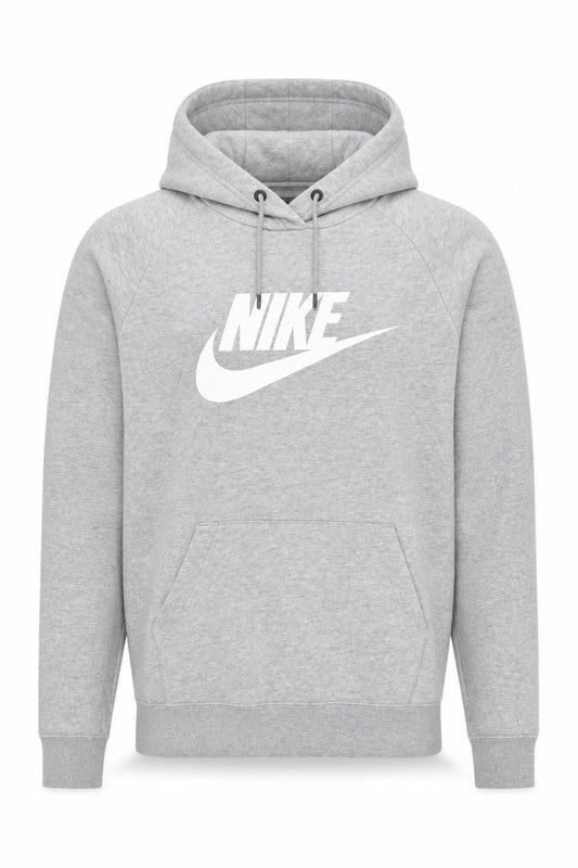 Nike Men's Grey XS Pullover Hoodie with Logo
