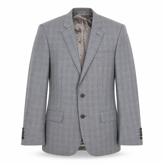 Jaeger Men's Grey Check Blazer, Size 38R, Formal Jacket