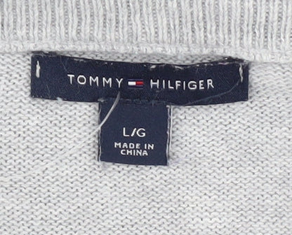 Tommy Hilfiger Women's Grey Knit Jumper L