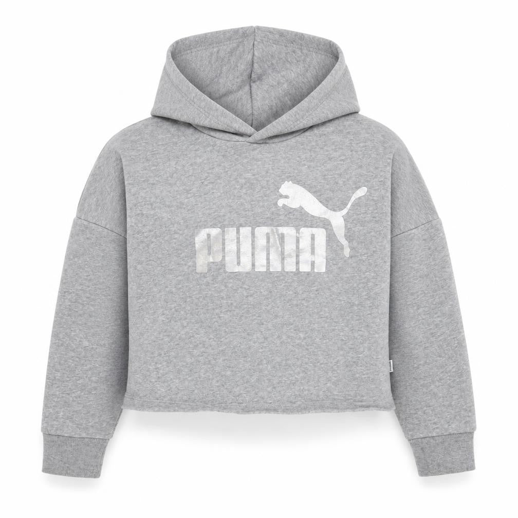 Puma Girls Grey Hoodie, Size 11-12, Pullover Style