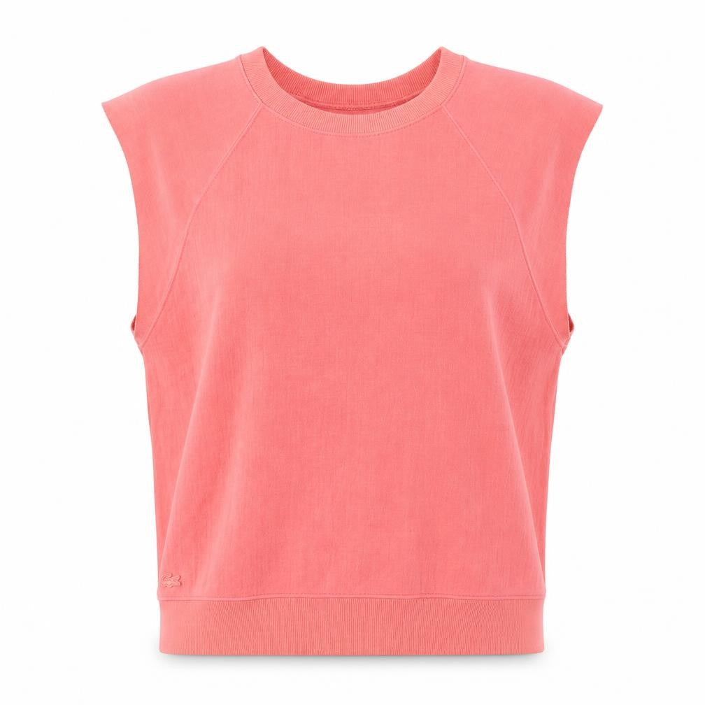 Lacoste Women's Pink Sleeveless Sweatshirt Size 10
