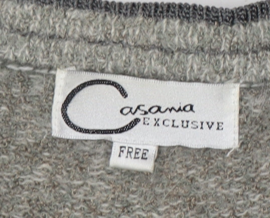 Casamia Women's Grey Argyle Cardigan One Size