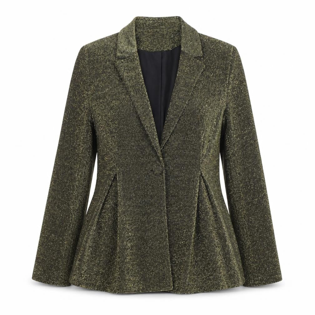 Love & Other Things Gold Women's Blazer - Stylish & Elegant