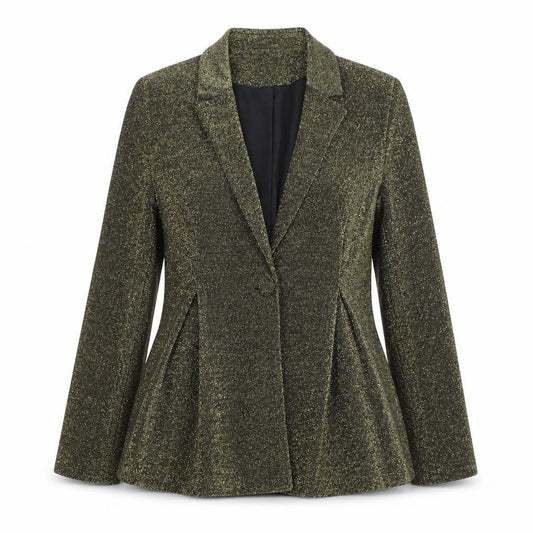 Love & Other Things Gold Women's Blazer - Stylish & Elegant