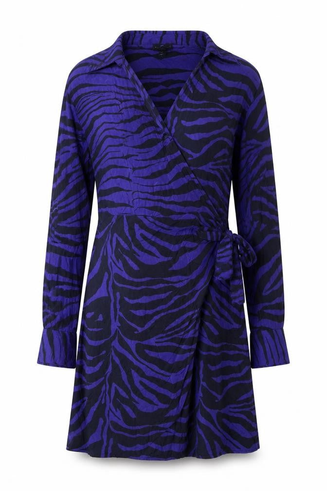 River Island Wrap Dress - Multicoloured, Size 14, Animal Print