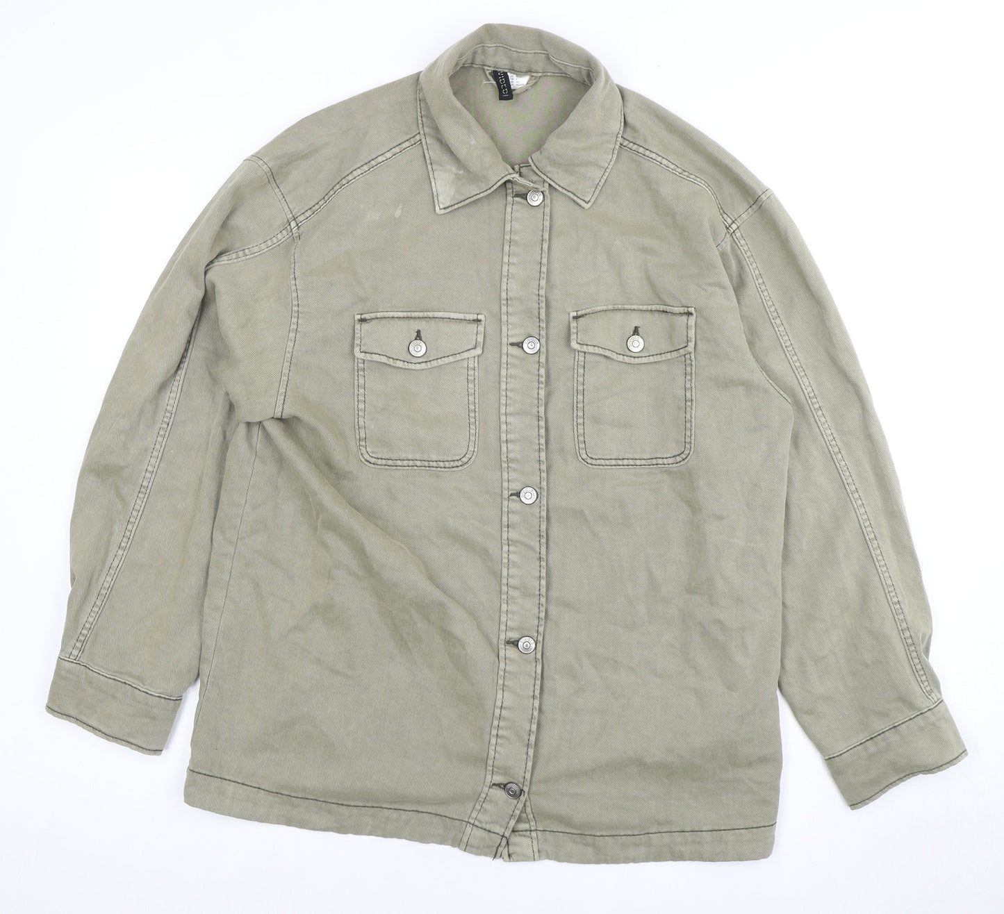 H&M Men’s Green Basic Jacket, Size S, Cotton, Casual