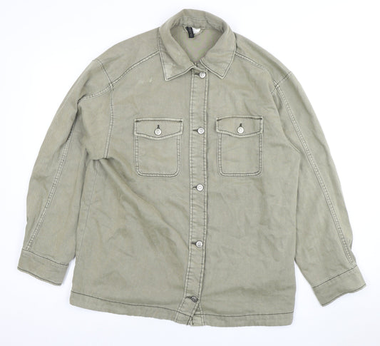 H&M Men’s Green Basic Jacket, Size S, Cotton, Casual