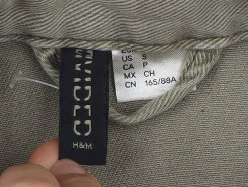 H&M Men’s Green Basic Jacket, Size S, Cotton, Casual