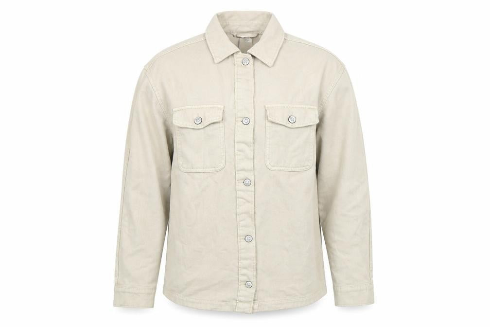 H&M Men Beige Cotton Jacket Size S with Pockets