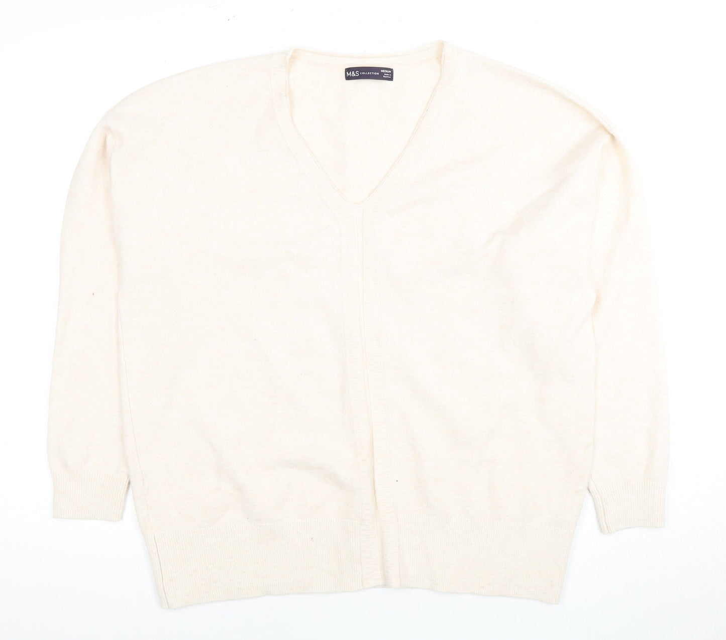 Marks and Spencer Women's Beige Cardigan M V-Neck