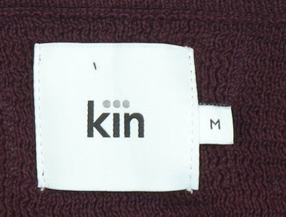 Close-up detail of Kin Men's Purple M jumper, Cotton