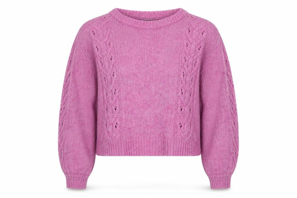 Arched Eyebrow Women’s Purple Crew Neck Pullover Jumper